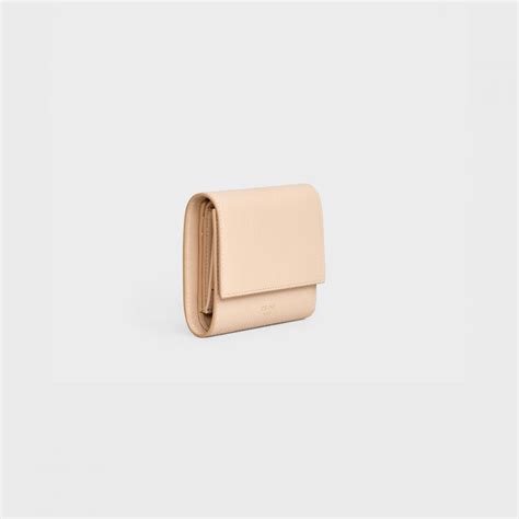 small tri fold celine|Women's Small trifold wallet in grained calfskin .